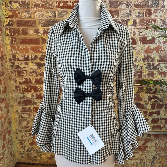 💥SALE💥 NEW $2690 Markarian Blouse Pant Set NWT Vacation Resort Wear Size 6 - Picture 9 of 17